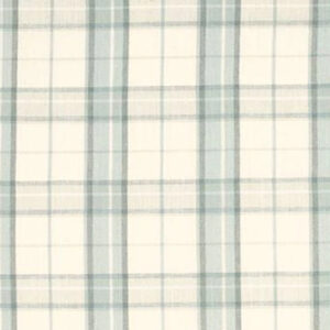 Highland Check Duck Egg Fabric by Laura Ashley